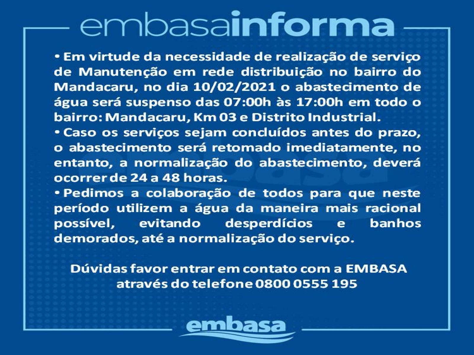 Embasa realiza obra e deixa bairro mandacaru sem água