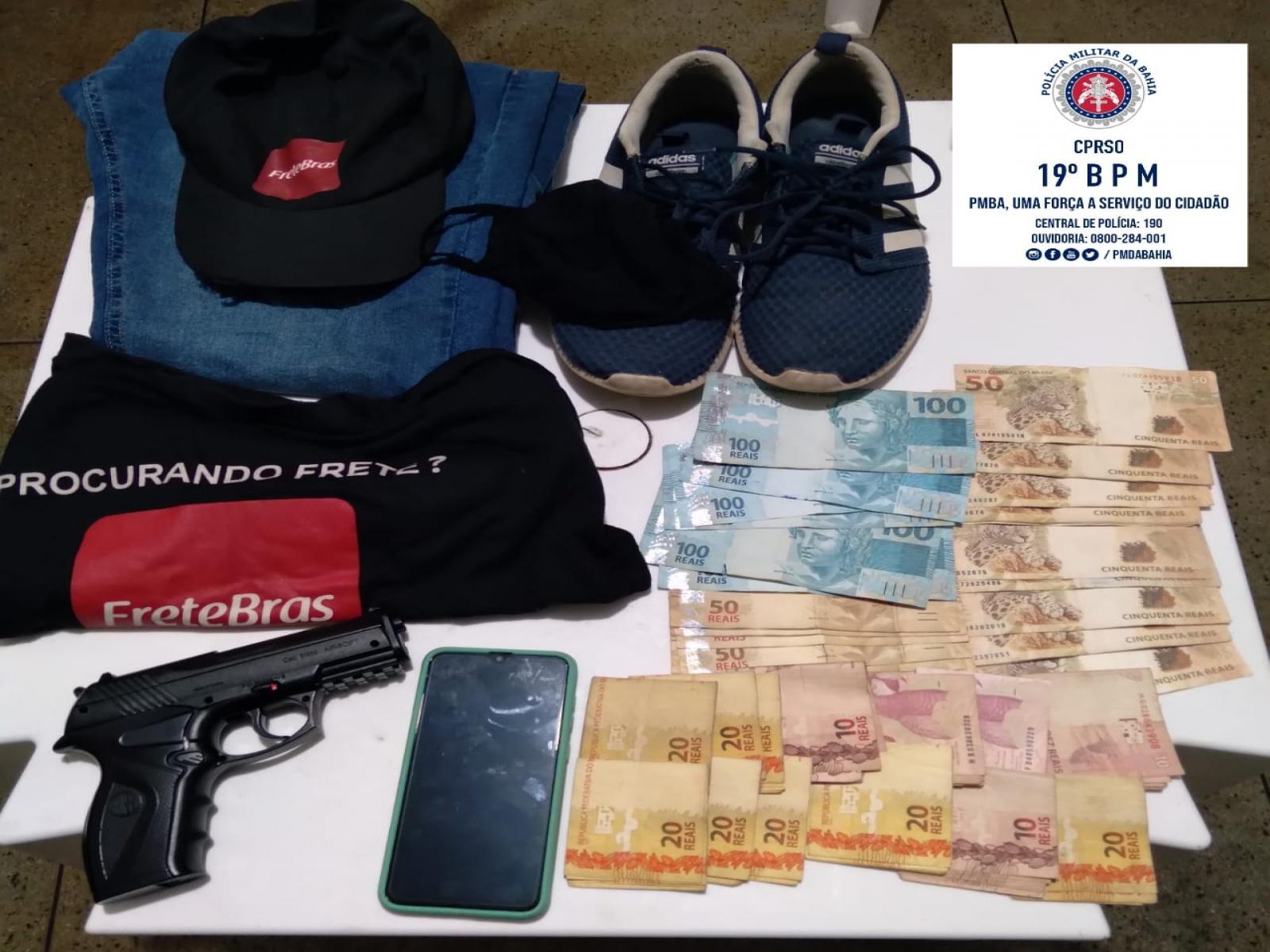 Jaguaquara: bandido assaltou loja e roubou 8 mil reais