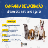 Jequié dá início à Campanha de Vacinação para cães e gatos