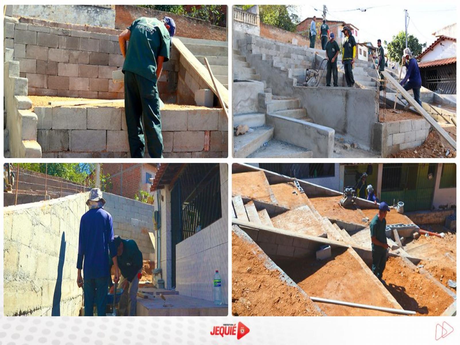 Prefeitura de Jequié inicia obras de construção das escadarias e rampas de acesso à Rua Félix Batista