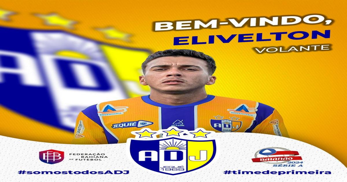 ADJ anuncia Elivelton, volante revelado pelo Botafogo-RJ