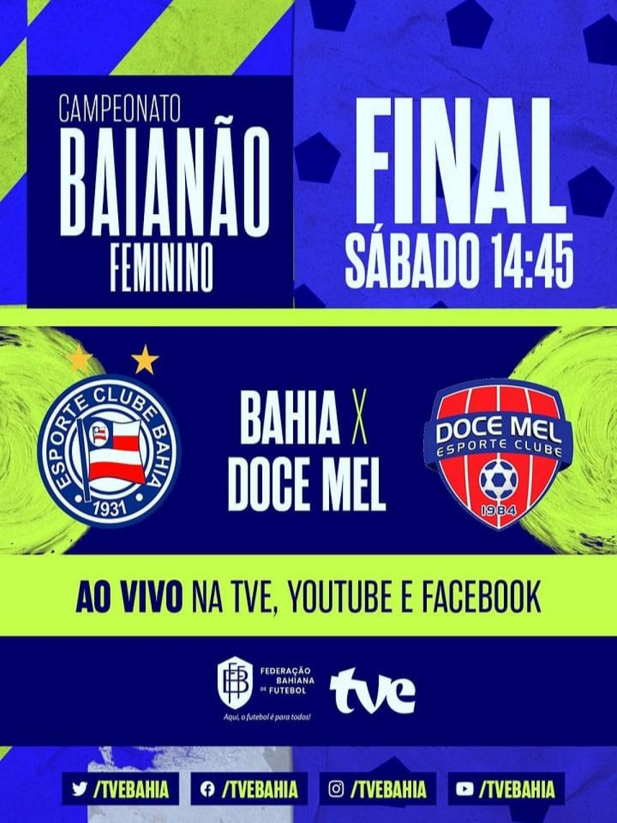 Bahia e Doce Mel decidem o título no jogo de volta no Pituaçu