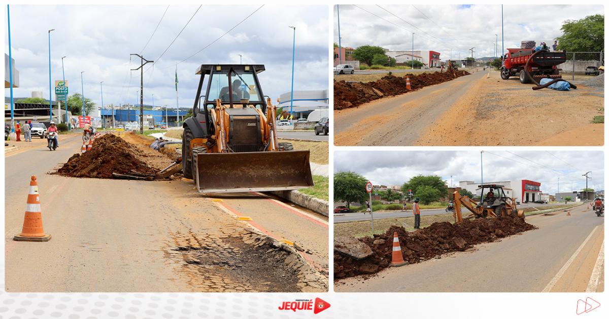 Prefeitura de Jequié inicia recuperação de trecho da Avenida César Borges, afetado pela enchente
